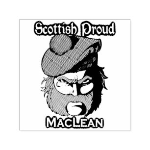 Scottish Highlander Clan MacLean Ink Briefmarke Permastempel