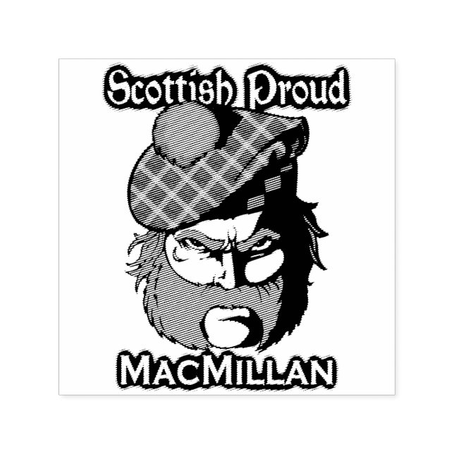Scottish Highlander Clan MacMillan Ink Briefmarke Permastempel (Design)