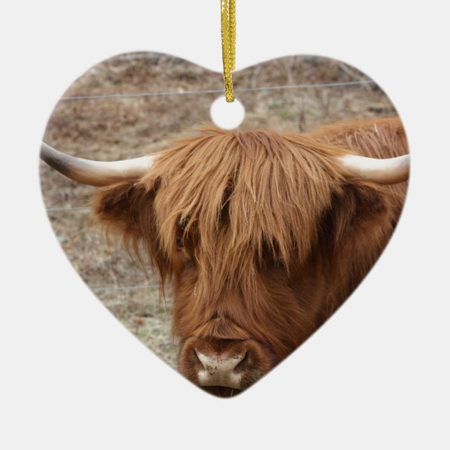 Scottish Highlander Keramik Ornament (Vorne)