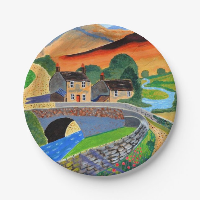 Scottish Highlands 2 Papierplatte Pappteller (Vorderseite)