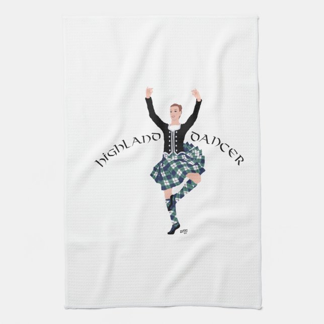 Scottish Higland Dancer - Fling Handtuch (Vertikal)