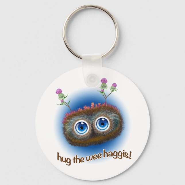 Scottish 'Hoots Toots Haggis' Schlüsselanhänger (Vorderseite)