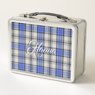 Scottish isst! Clan Hannay Tartan kariert Metall Lunch Box