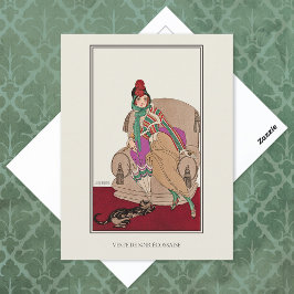 Scottish Jacket Cat Gerda Wegener Fashion Postkarte