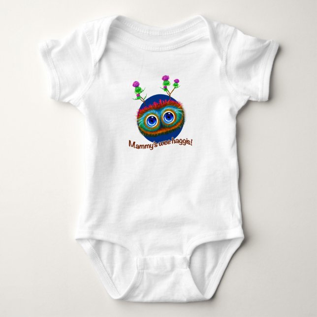 Scottish 'johlt Toots Haggis Baby Strampler (Vorderseite)