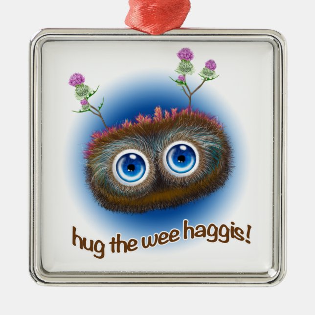 Scottish 'johlt Toots Haggis Silbernes Ornament (Vorne)