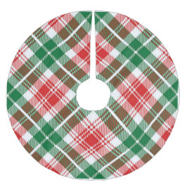 Scottish Kariert Design Christmas Polyester Weihnachtsbaumdecke