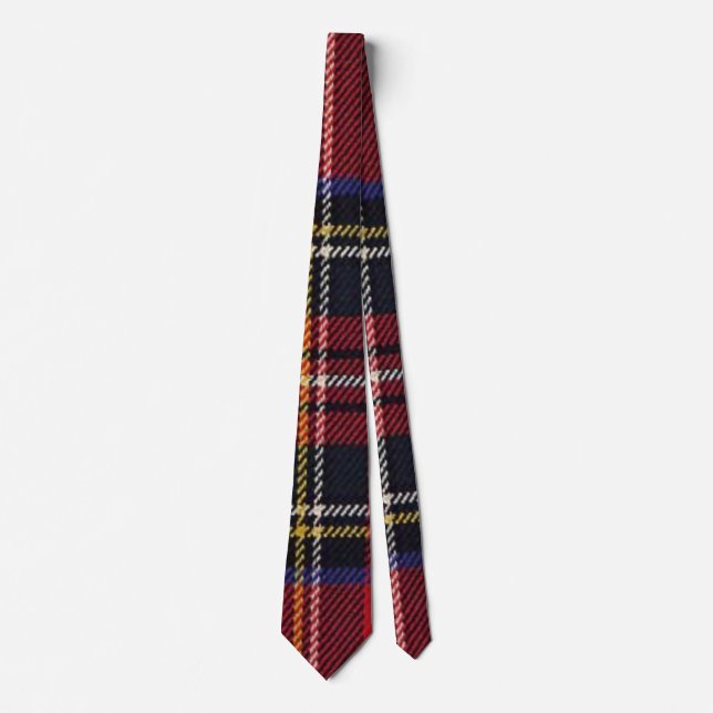 Scottish Kariert Design Krawatte (Vorderseite)