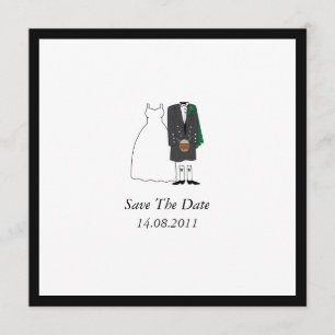 Scottish Kilt Bride & Groom Wedding retten das Dat Save The Date