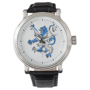 Scottish Lion In St. Andrew's Colors Armbanduhr