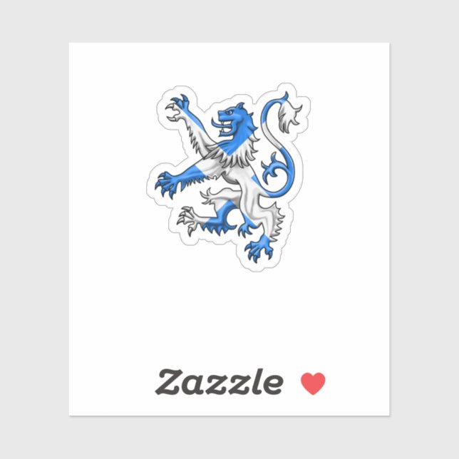 Scottish Lion In St. Andrews Farben Aufkleber (Blatt)
