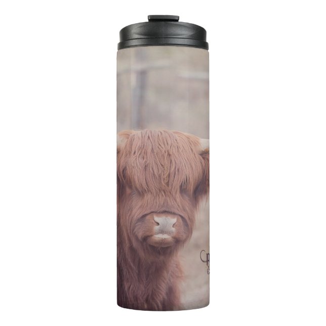 Scottish Longhorn Travel Tumbler Thermosbecher (Vorderseite)