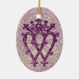 Scottish Luckenbooth Lila Celtic Knot Pattern Keramikornament