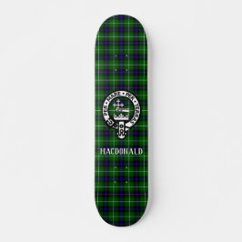 Scottish MacDonald Tartan & Wappen Abzeichen Skateboard
