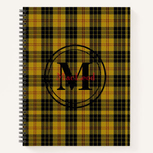 Scottish MacLeod Clan Tartan Monogram/Name Notizbuch