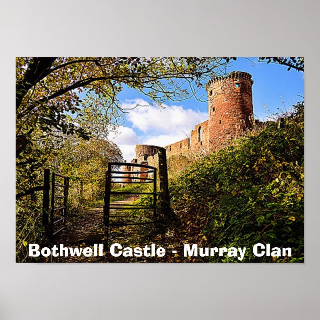 Scottish Murray Clan's Bothwell Castle Foto Poster (Vorne)