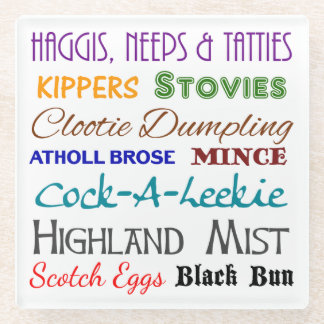 Scottish Nosh - Food from Scotland - Glass Unterse Glasuntersetzer