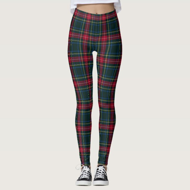 Scottish Pattern Leggings Tartan Kariert (Vorderseite)