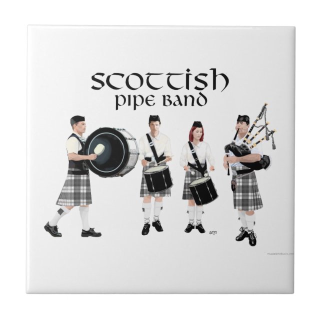 Scottish Pipe Band Fliese (Vorderseite)