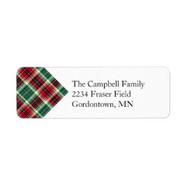 Scottish Plaid Return Address Label