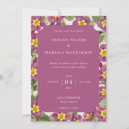 Scottish Primrose Botanical Pattern Invitation Einladung