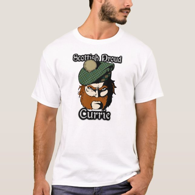 Scottish Proud Clan Currie Tartan T-Shirt (Vorderseite)