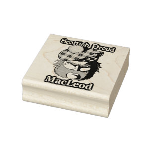 Scottish Proud Clan MacLeod Art Gummistempel