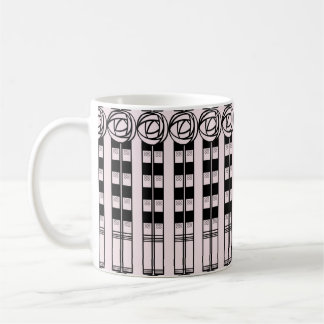 Scottish Rennie Mackintosh inspirierte Rosen-Tasse Kaffeetasse