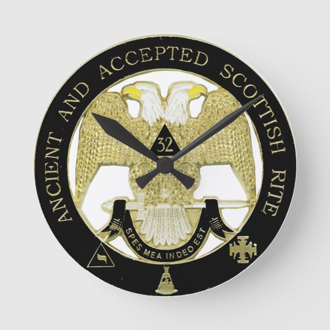 Scottish Rite Runde Wanduhr (Vorderseite)