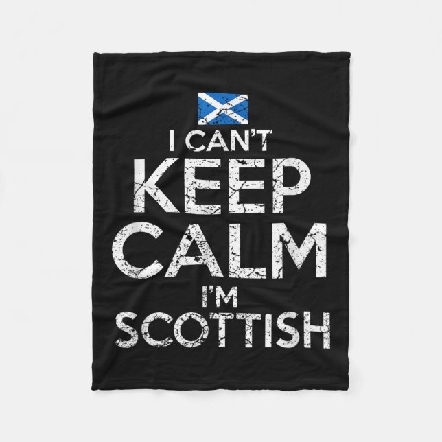 Scottish Roots Scotland Scots Can't Keep Calm Funn Fleecedecke (Vorderseite)