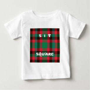 Scottish Royal Checkered Tartan Kariert mit Text Baby T-shirt