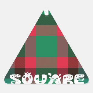 Scottish Royal Checkered Tartan Kariert mit Text Dreieckiger Aufkleber