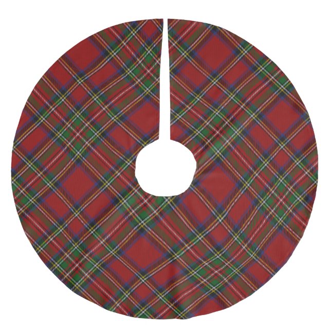 Scottish Royal Stewart Tartan Polyester Weihnachtsbaumdecke (Vorderseite)
