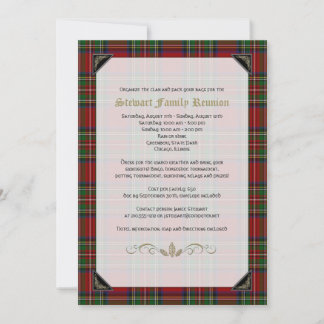 Scottish Royal Stuart Tartan Family Wiedersehen Einladung