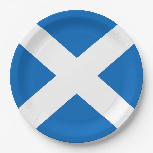 Scottish Saltire Party Pappteller (Vorderseite)