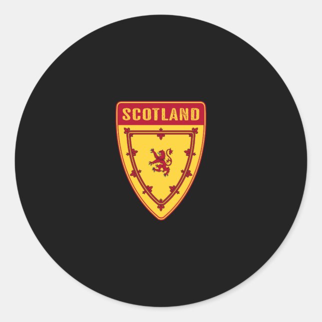 Scottish Shield Runder Aufkleber (Vorderseite)