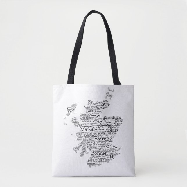 Scottish Slang Word Map Tasche (Vorderseite)