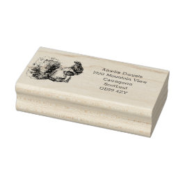 Scottish Squirrel Address Self Inking Kautschuk Br Gummistempel