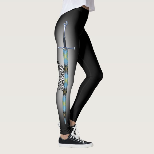 Scottish Steel Clan Bell Tartan Sword Leggings (Rechts)
