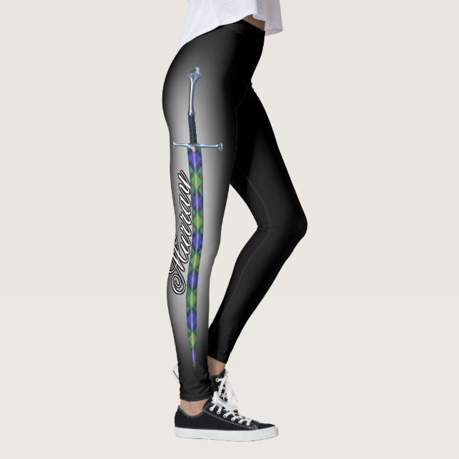 Scottish Steel Clan Murray Tartan Sword Leggings (Rechts)