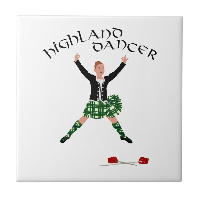 Scottish Sword Dancer - Ghillie Callum Fliese (Vorderseite)