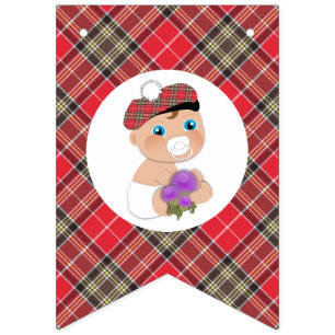 Scottish Tartan  Blume Niedlich Babydusche Wimpelkette