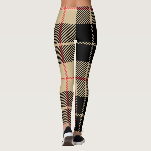  Scottish Tartan Checkered Kariert Pattern    Leggings (Rückseite)