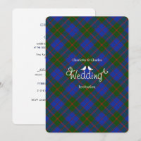 Scottish Tartan Clan Kariert Editable Wedding
