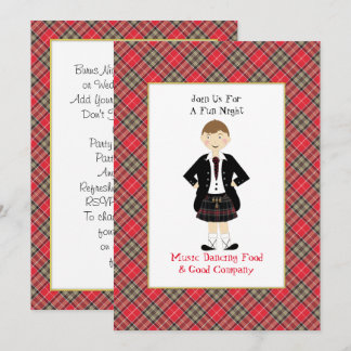 Scottish Tartan Clan Kariertes Personalisiertes Pa Einladung