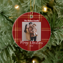 Scottish Tartan Muster Weihnachten individuell anp Keramik Ornament