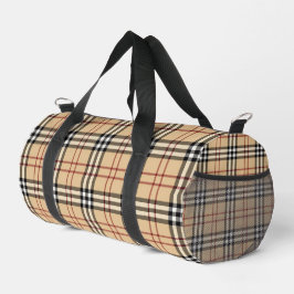 Scottish Tartan Pattern Duffle Bag