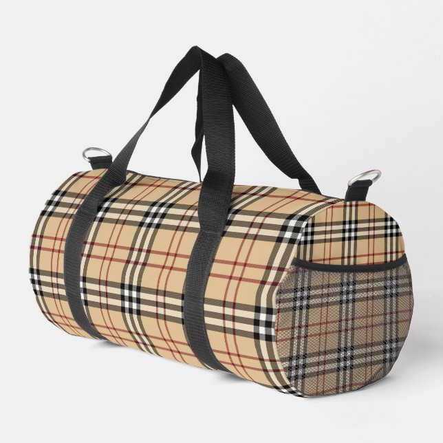Scottish Tartan Pattern Duffle Bag (Rechte Ecke)