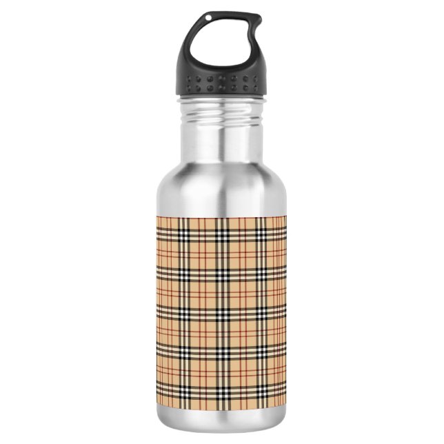 Scottish Tartan Pattern Edelstahlflasche (Vorderseite)