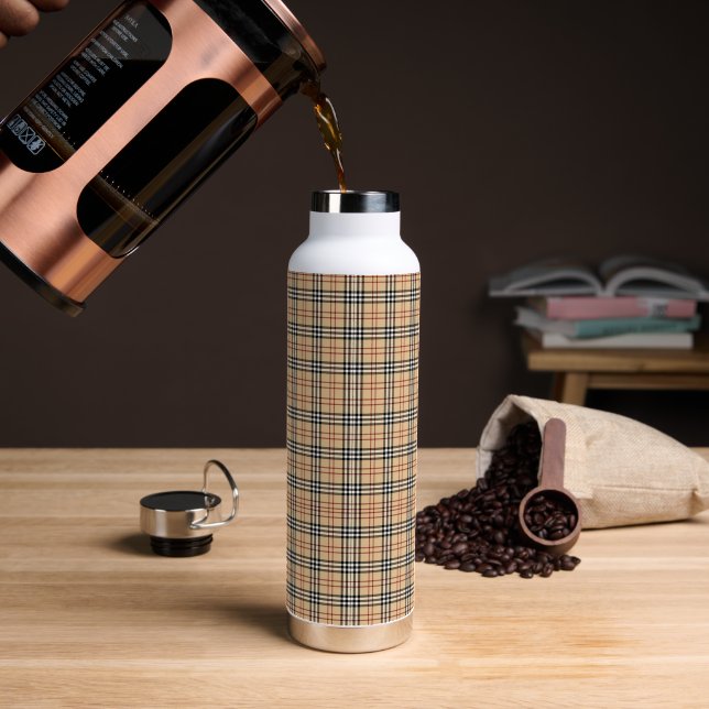 Scottish Tartan Pattern Trinkflasche (Kaffee)